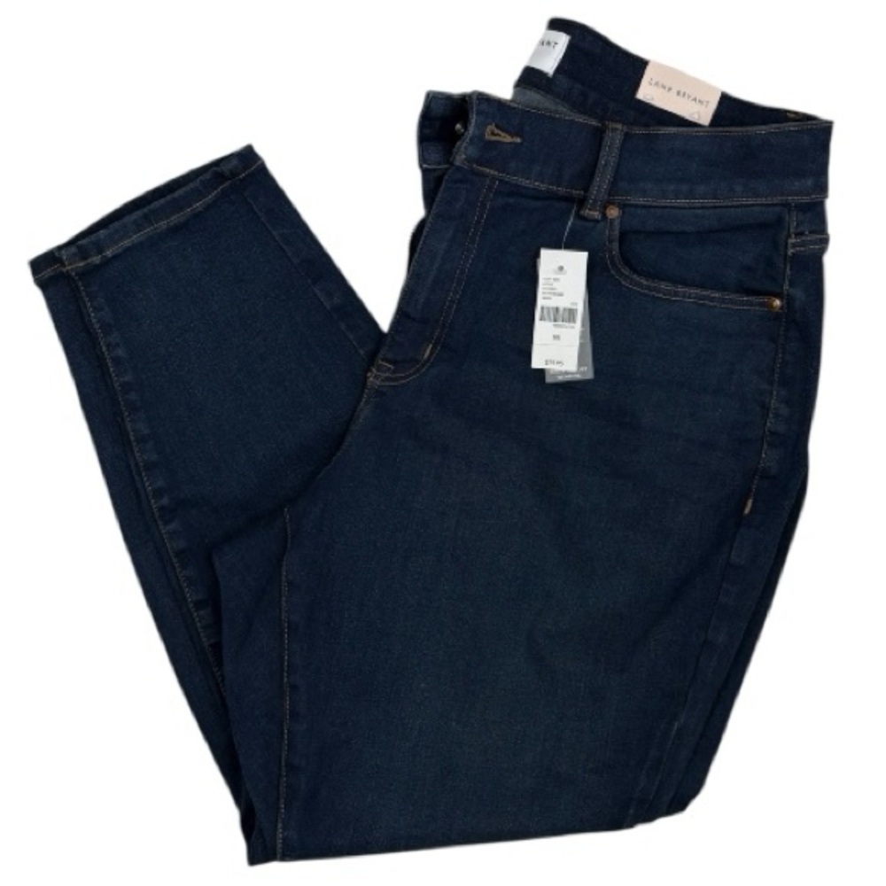 NWT Lane Bryant Dark Wash High-Rise Curvy Fit Skinny Jeans size 18 short